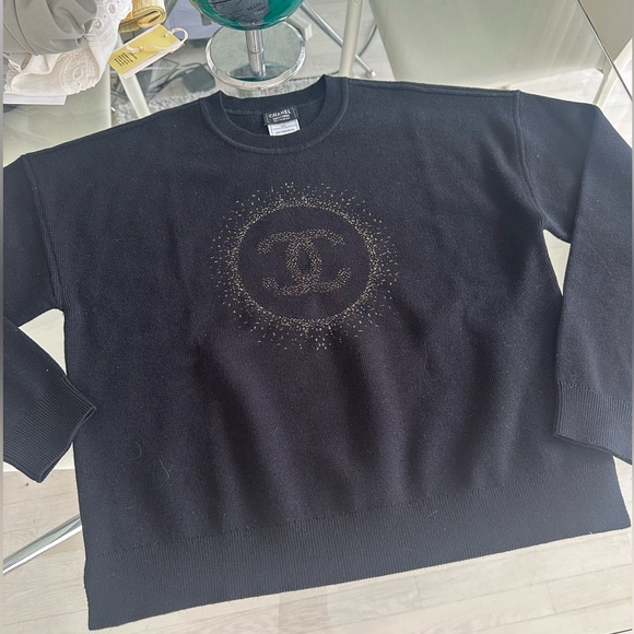 New! Auth CHANEL wool/cotton  sweater sz S - Picture 2 of 11